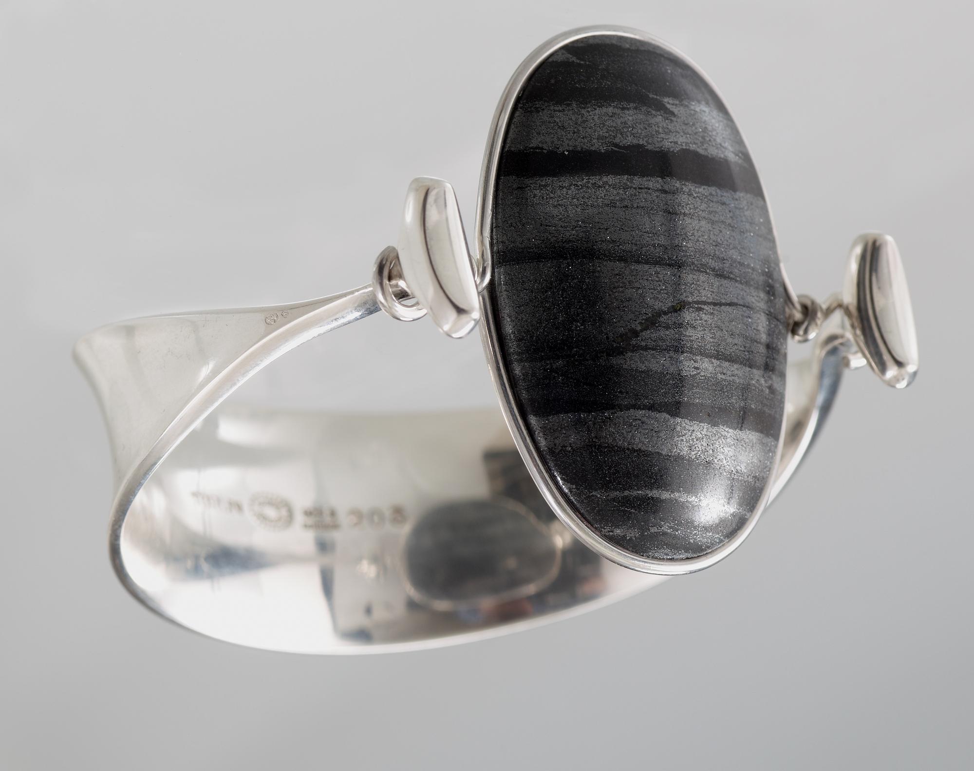 Vivianna Torun Bülow-Hübe, A Torun Bülow Hübe sterling and a labradorite bangle, design nr 203.