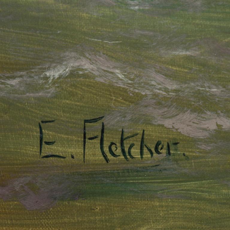 EDWARD FLETCHER, Oil on canvas, signed.