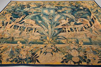 A tapestry, "Feuilles de choux", tapestry weave, third quarter 16th century, Flanders, probably Audenarde.