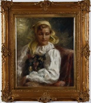 TOLSTOY, ALEXANDER, olja på duk. Sign.