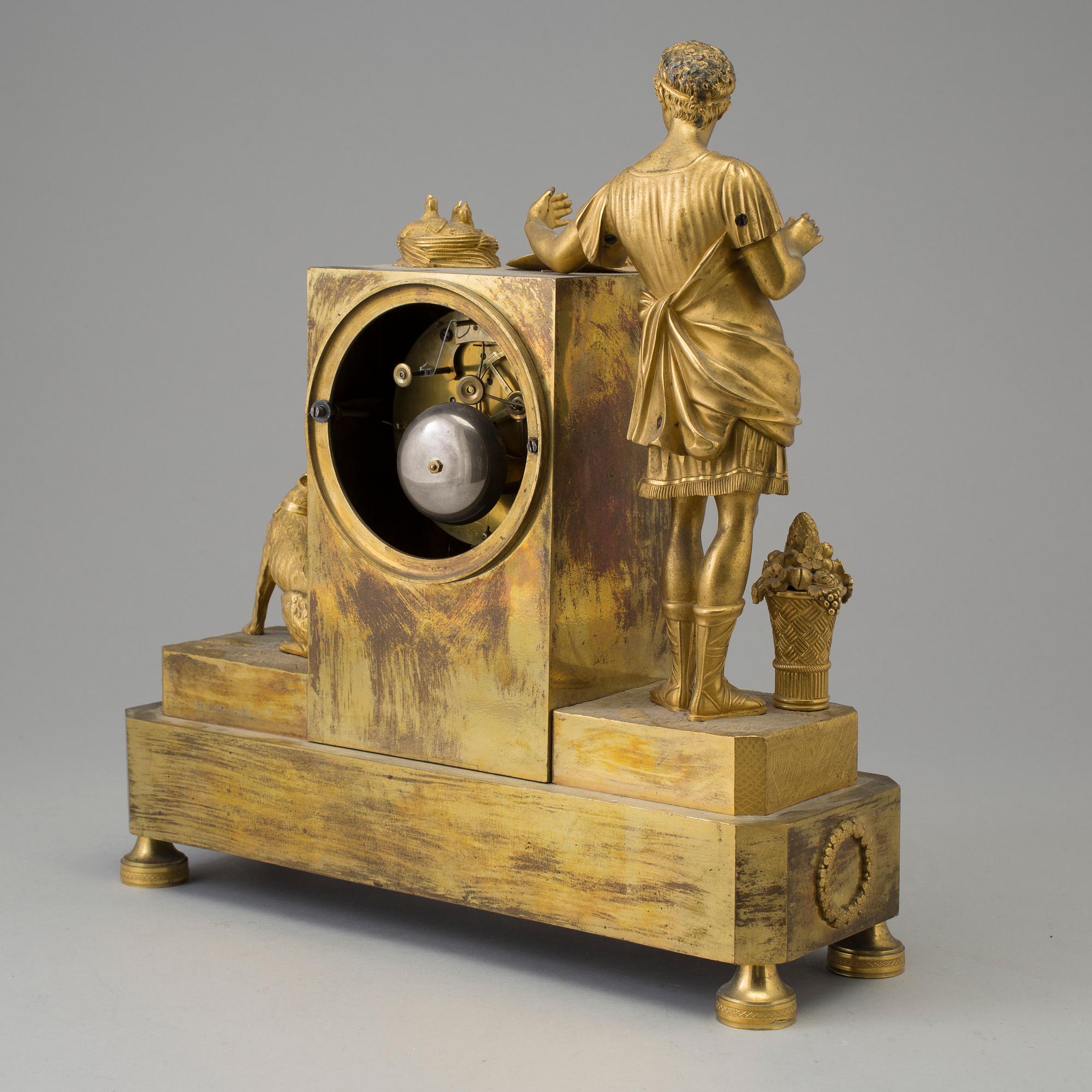 A French Empire early 19th century mantel clock.