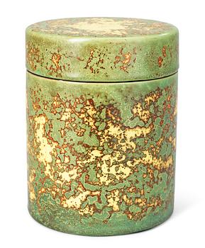 853. A Hans Hedberg faience jar with cover, Biot, France.