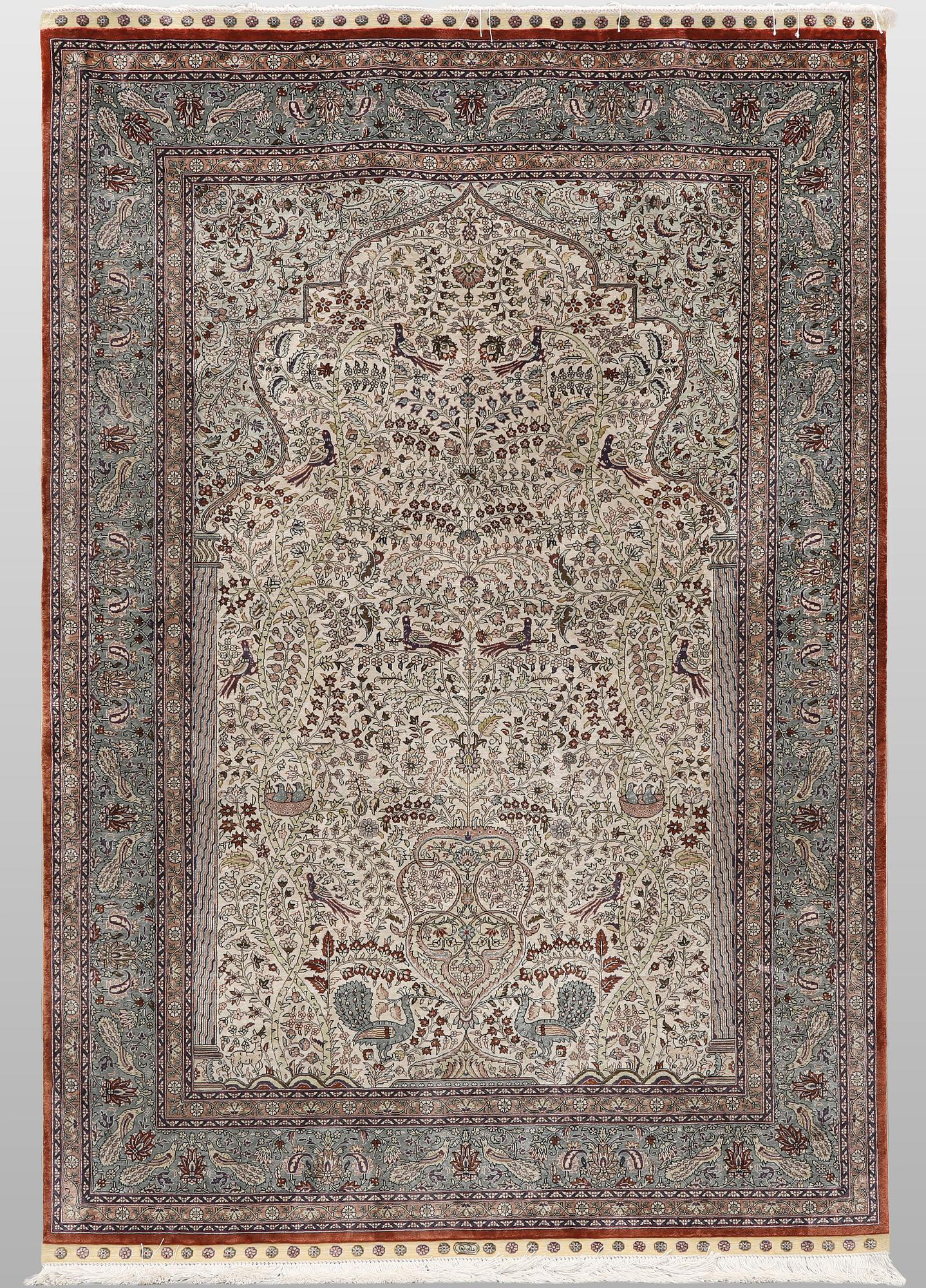 Matta, Orientalisk silke, 184 x 124 cm.
