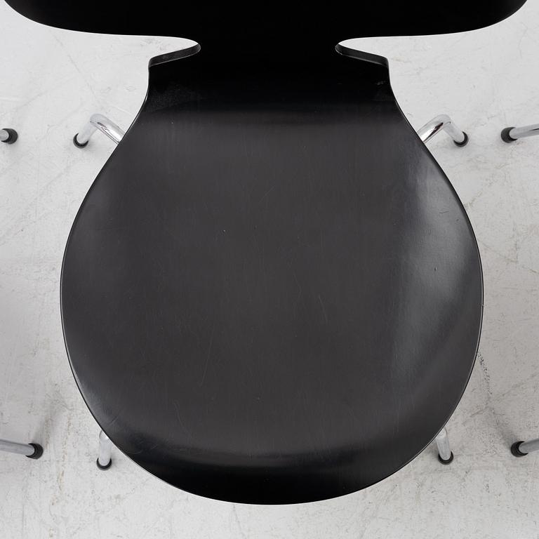 Arne Jacobsen, Chairs, 3 pieces, "Ant", Fritz Hansen, 1996 and 2002.
