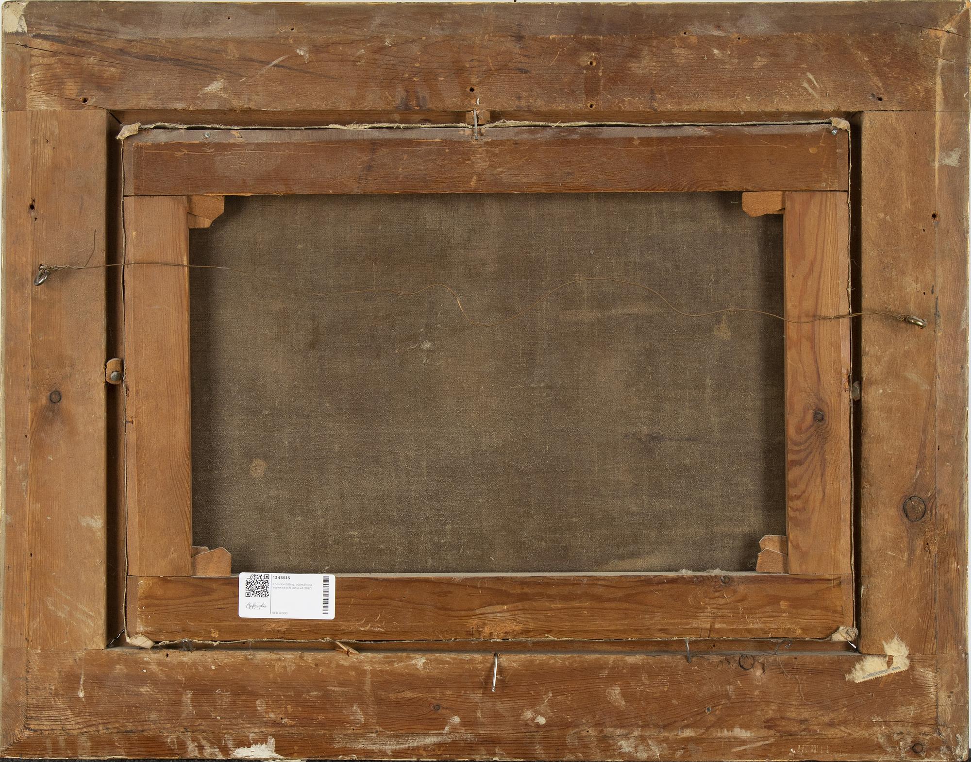 Theodor Billing, olja på duk, signerad och daterad -71.