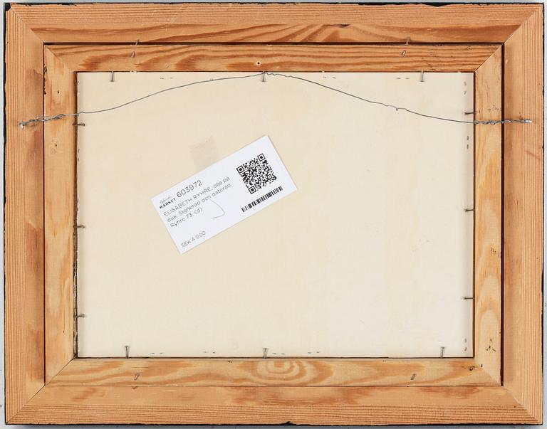 ELISABETH RYHRE, olja på duk. Signerad och daterad Ryhre -73.