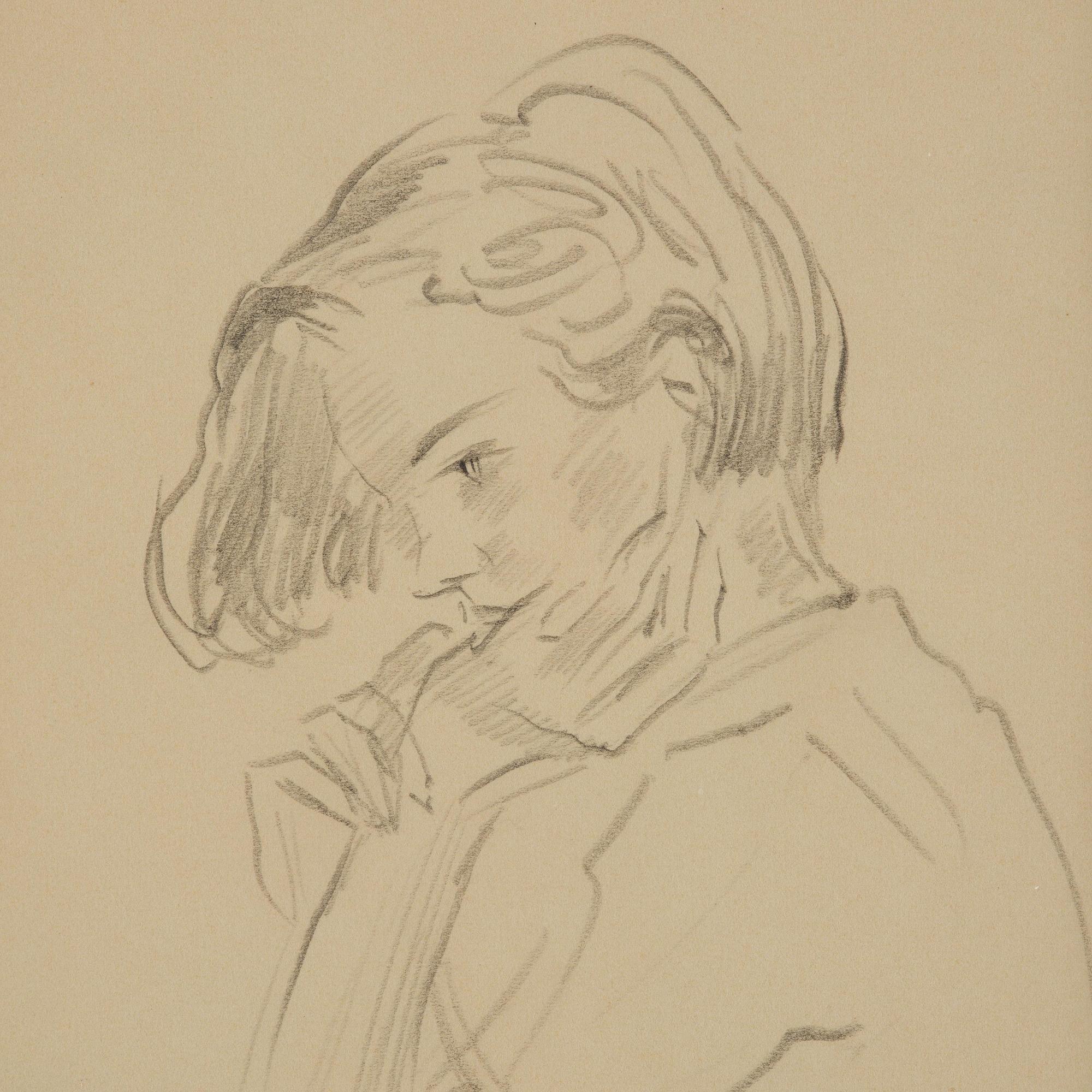 Lotte Laserstein, Contemplative girl.