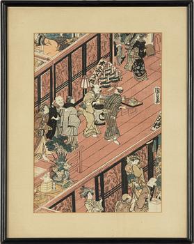 Oidentifierad konstnär, träsnitt, Japan, 1800-tal.
