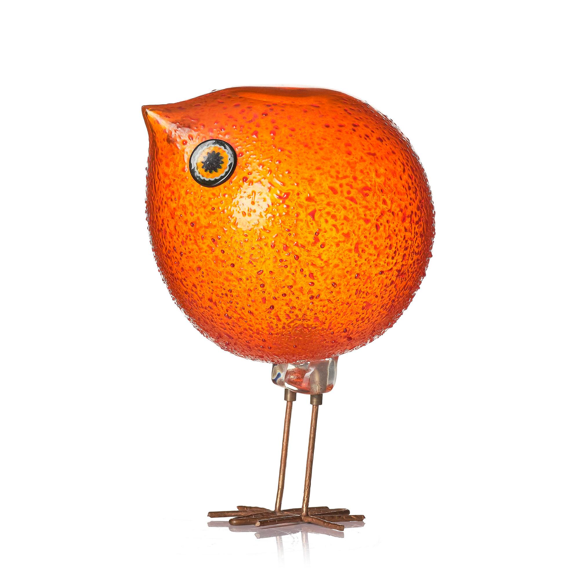 Alessandro Pianon, a "Pulcino" glass sculpture of a bird, Vistosi, Italy, 1960s.