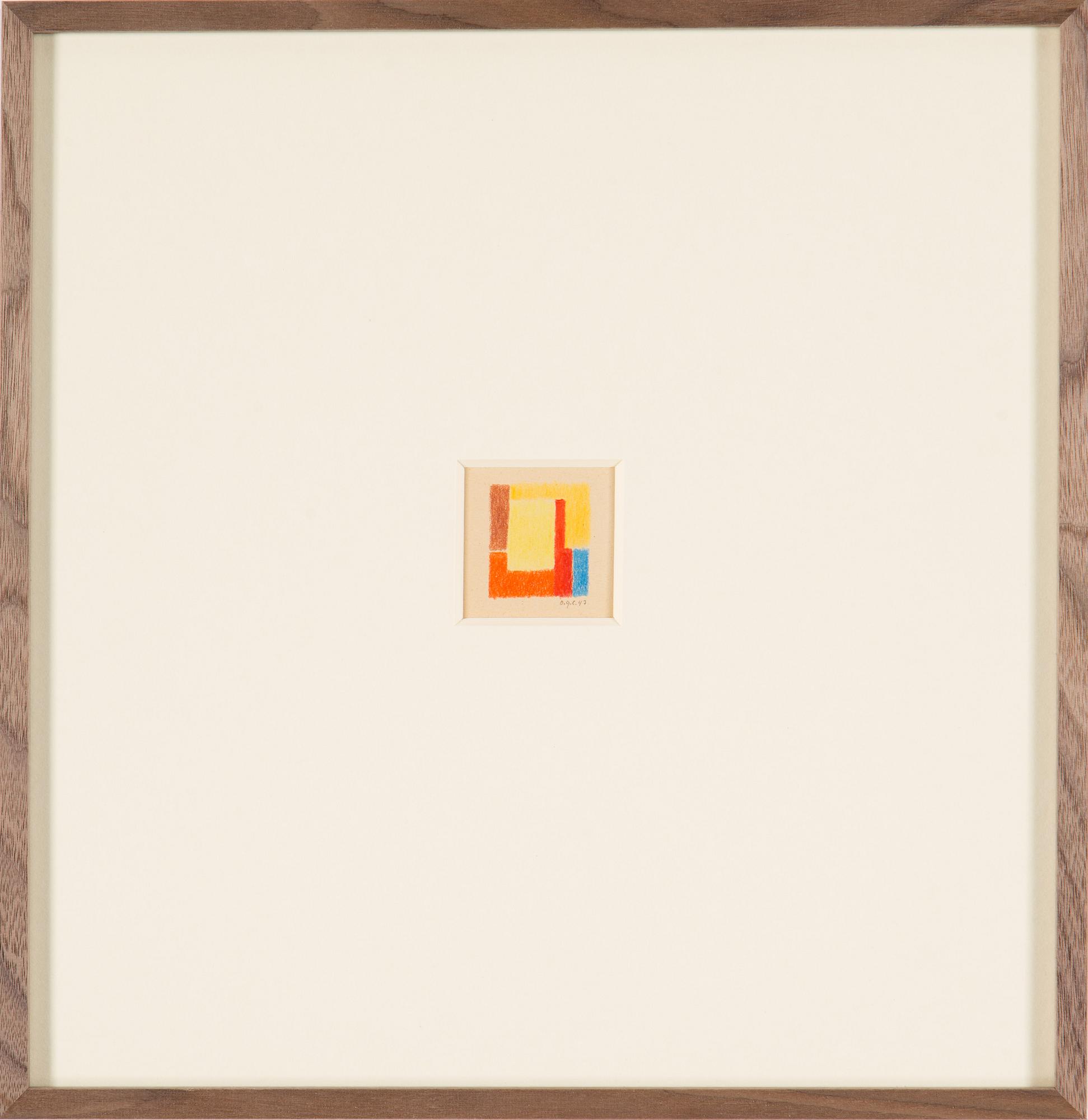 OTTO G CARLSUND, crayon, signed and dated -47.