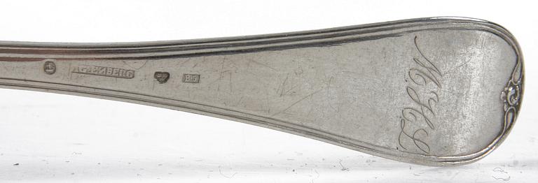 PARTI BESTICK, 14 st, silver, bl a Georg Jensen samt "Rosenholm", Jacob Ängman, GAB, 1800/1900-tal.Vikt ca 676 gr.