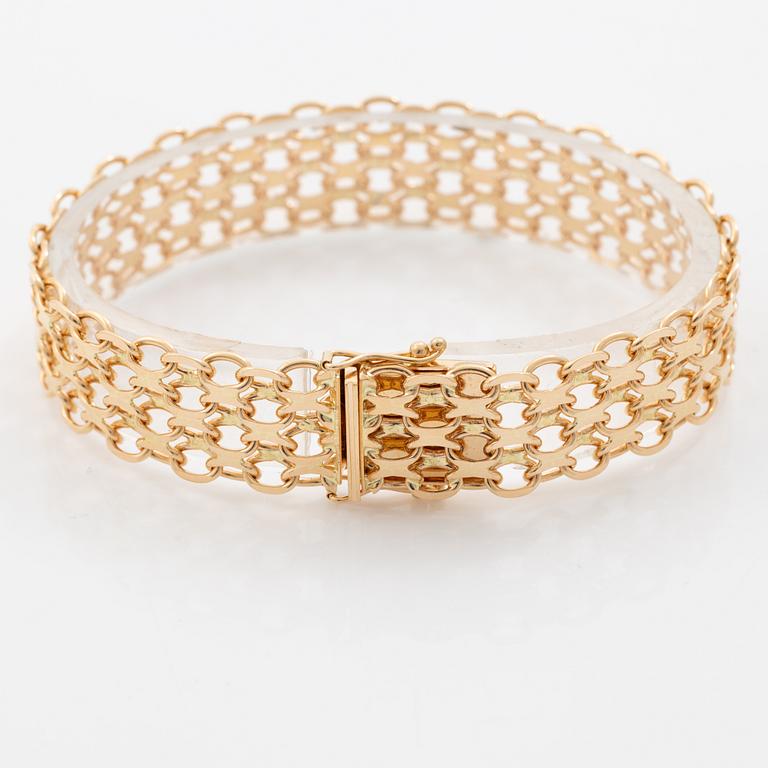 Armband 18K guld, X-länk.