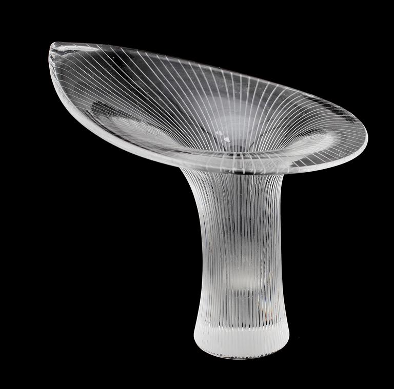 VAS, glas, Tapio Wirkkala Iittala 1900-talets andra hälft. Sign.