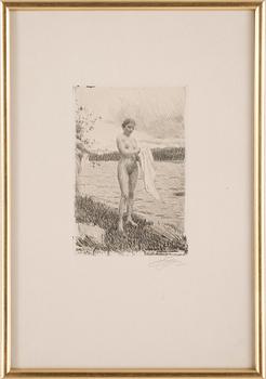 ANDERS ZORN, Etsning, signerad.