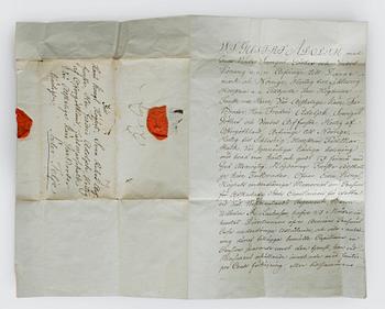 HERTIG KARL AV SVERIGE (1748-1818), brev, undertecknat och daterat Stockholms Slott 18 januari 1796.
