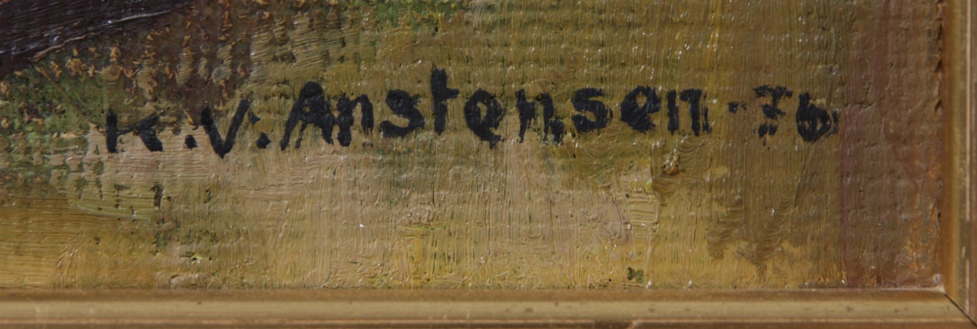 K V ANSTENSEN, olja på duk, sign och dat "-76".