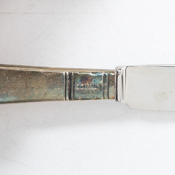 Jacob Ängman, 17 pieces of a 'Rosemholm' silver fatware set, GAB, Stockholm & Eskilstuna, Sweden, 1962-78.