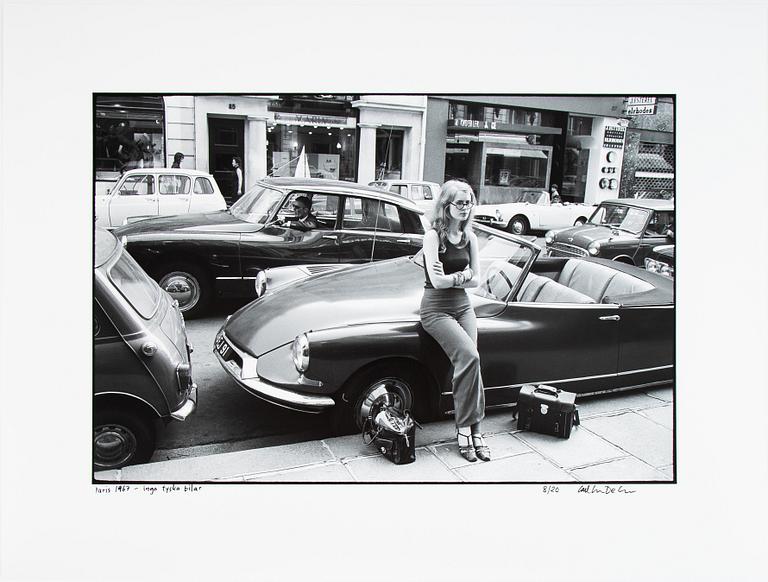 Carl Johan De Geer, photo, signed 8/20.