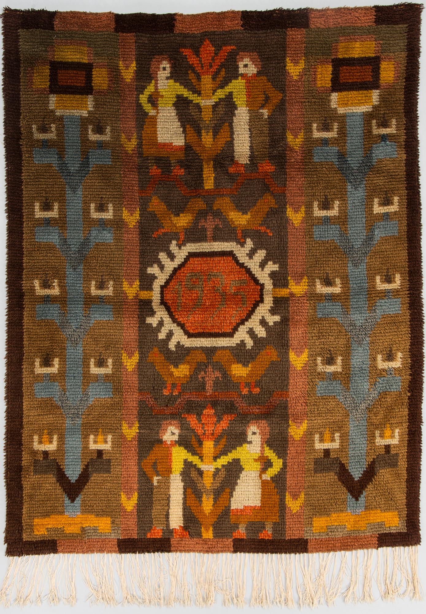 A 1935's Finnish ryijy, ca 170 x 130 cm.