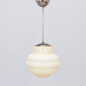 A 1930s-40s pendant ceiling light.