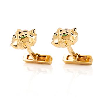 537A. A pair of cufflinks "Panthère" by Cartier.