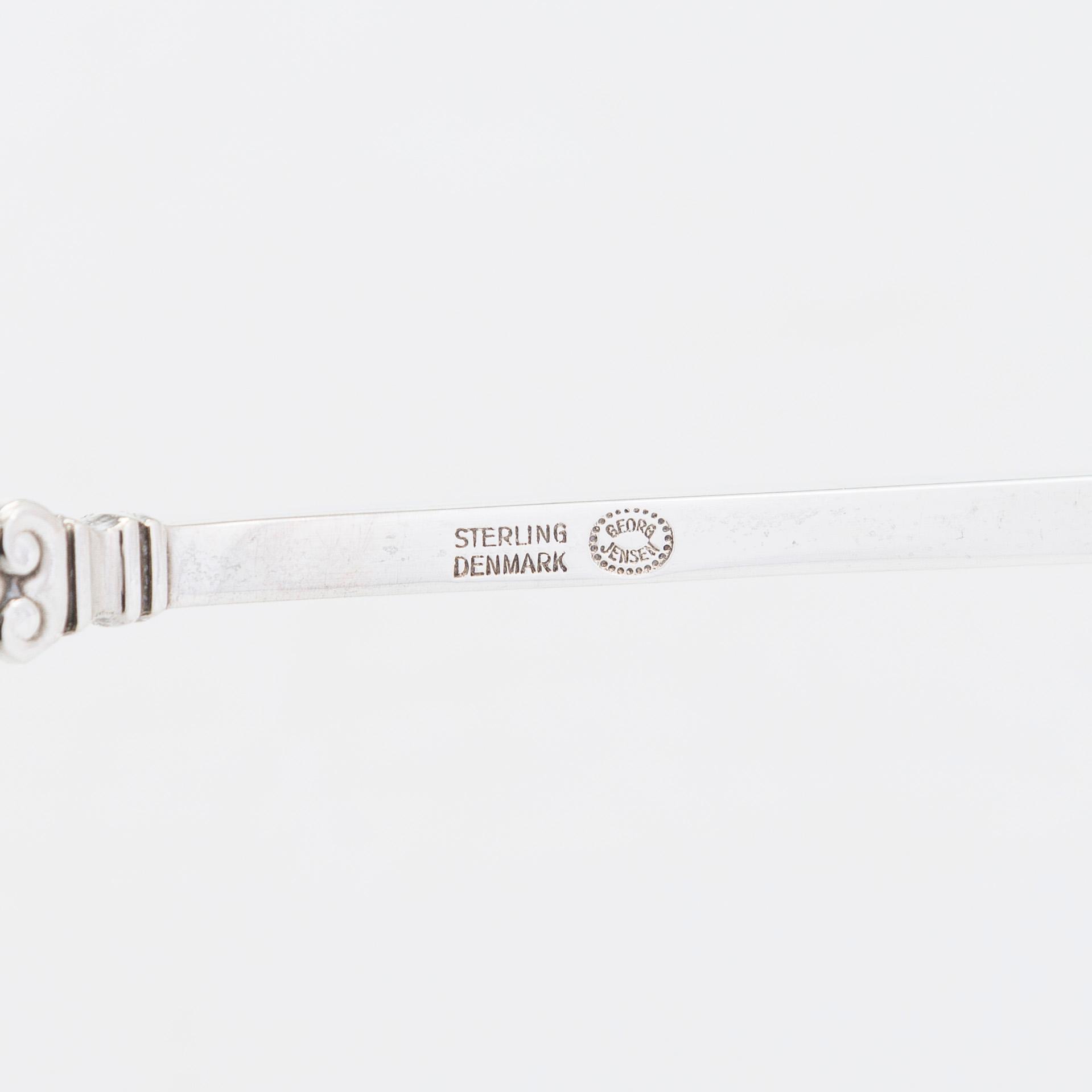 Johan Rohde, cocktailsked, "Konge/Acorn", sterlingsilver, Georg Jensen, Danmark efter 1945.