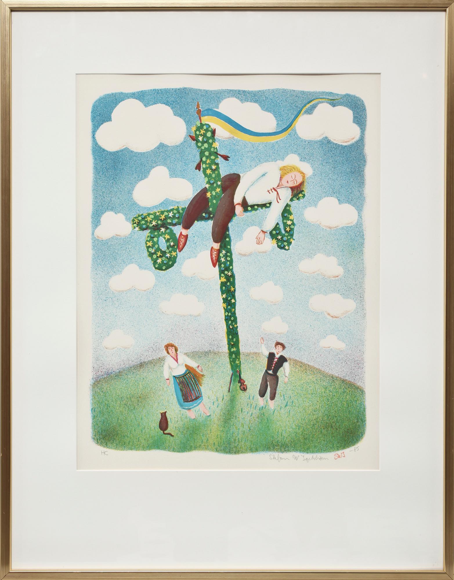 STEFAN IGELSTRÖM, 2 st, seriegrafi samt litografi, sign, dat -82, provtryck respektive dat -85 o numr H.C.