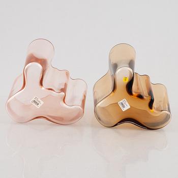 Alvar Aalto, two model '3030' vases, Iittala, Finland.