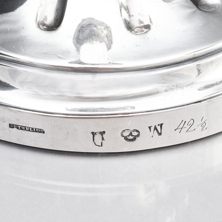 Pehr Zethelius, ljusstakar, ett par, silver, Stockholm 1779. Gustavianska.