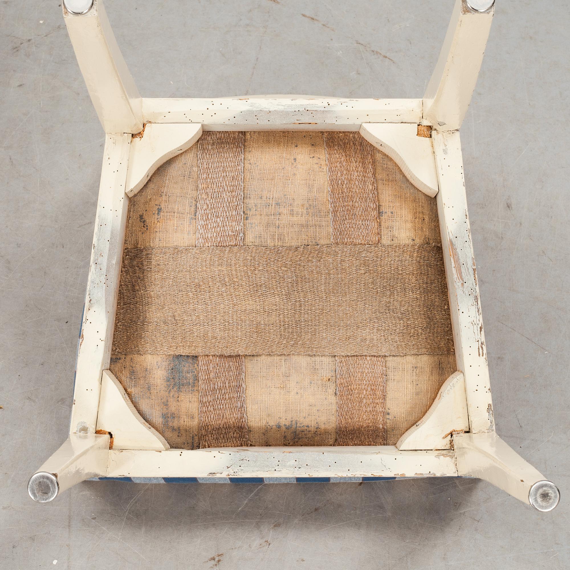 STOLAR, ett par, sengustavianska, Johannes Andersson, Lindome, en sign, omkring 1800.