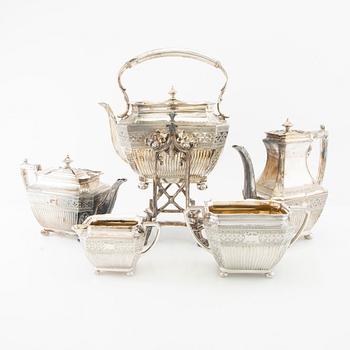 Tea and coffee service 5 dlr plated England first half of the 20th century.