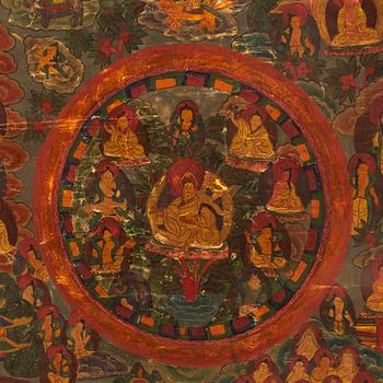 Thangka, bemålad duk, 1900-tal.