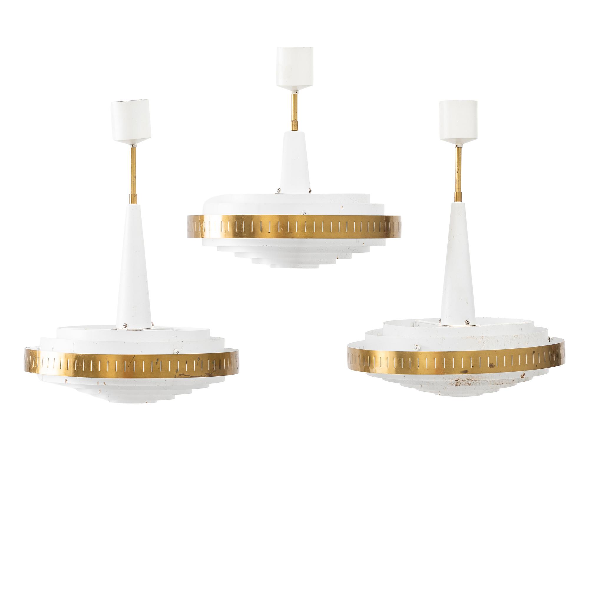 Ceiling lamps, 3 pcs, 1950s/60s.