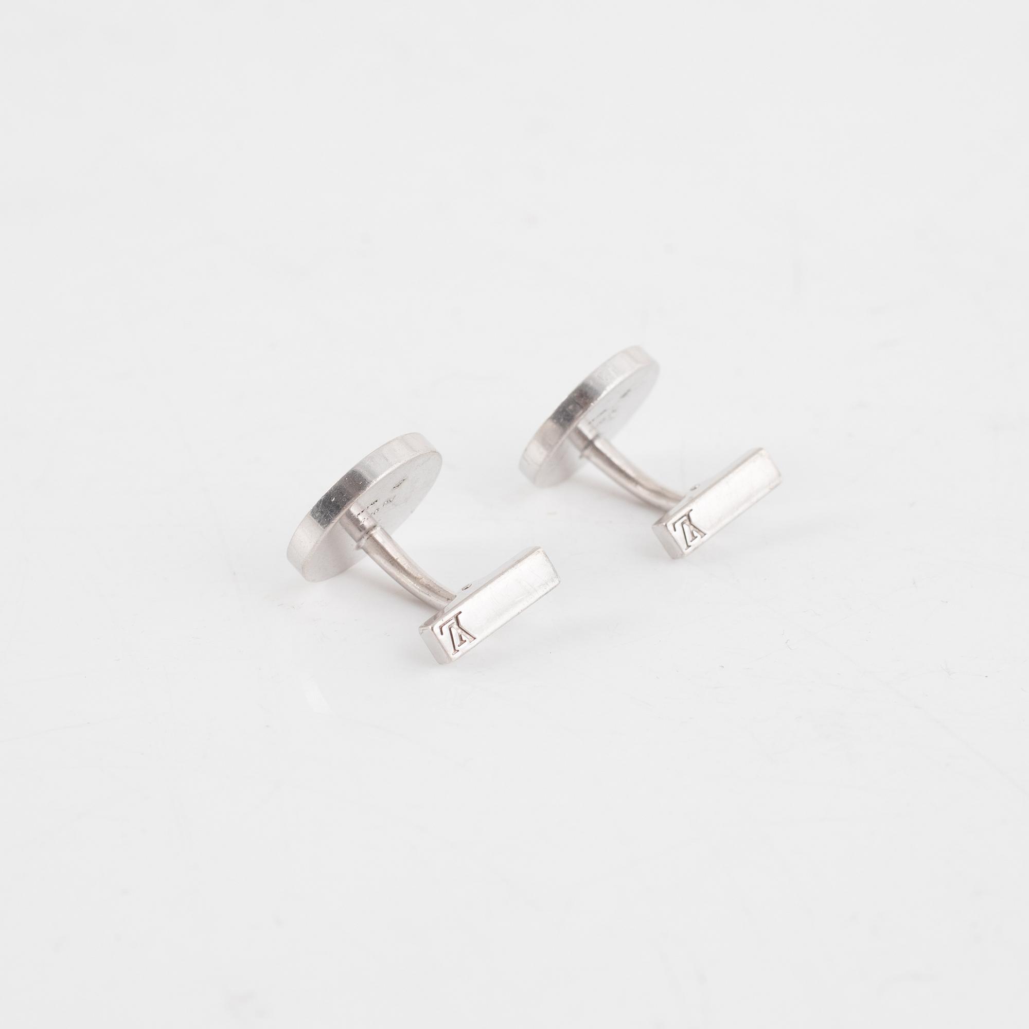 Louis Vuitton, cufflinks, sterling silver.
