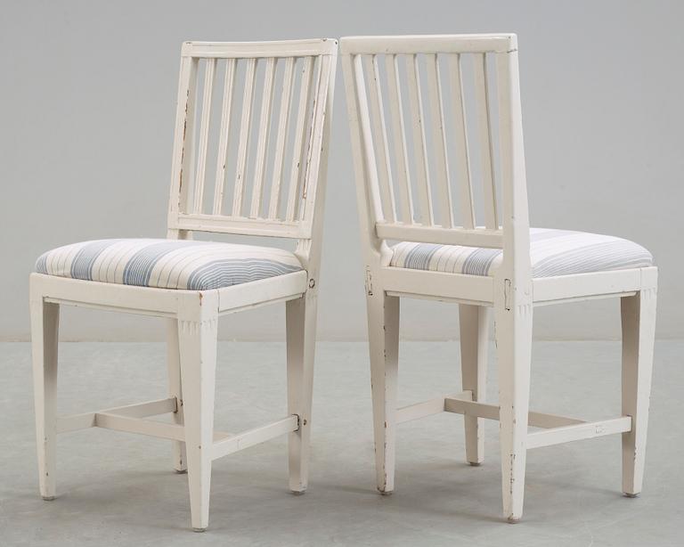 STOLAR, 4 st, Gustavianska provinsarbeten, 1800-tal.