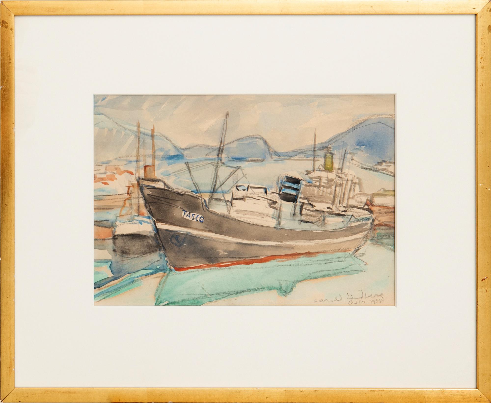 Harald Lindberg, "Harbour Scene Oslo".