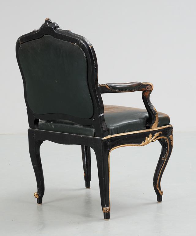 A Swedish Rococo 18th Century armchair.