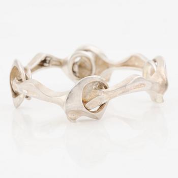 Björn Weckström, bracelet, "Kang's shackles", sterling silver, Lapponia 1974.