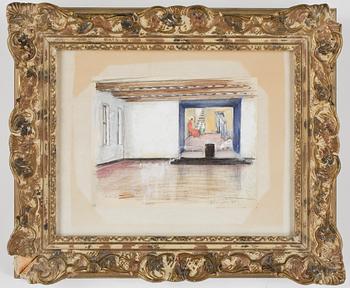 Olle Hjortzberg · OLLE HJORTZBERG, pastell, monogramsignerad.