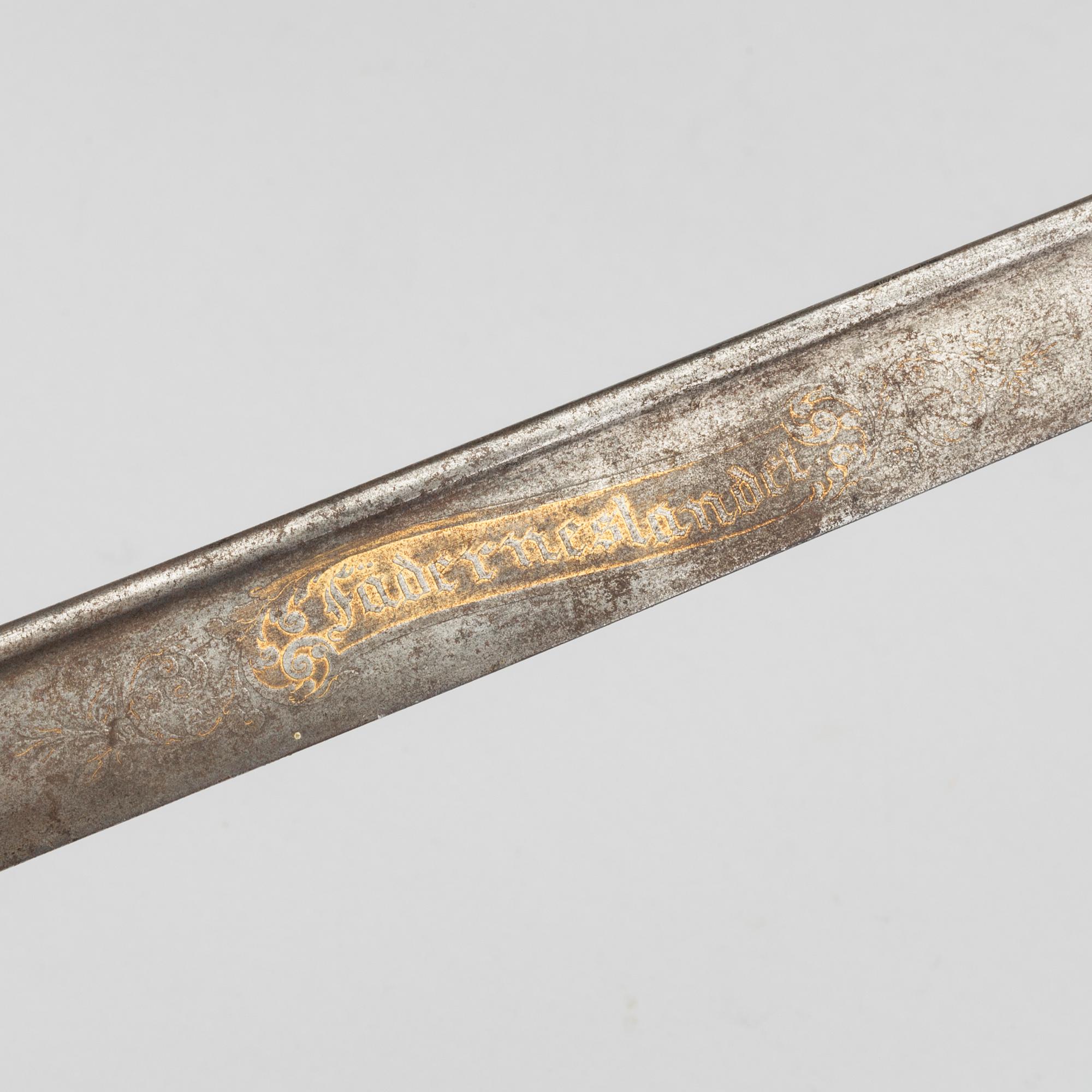 A Swedish officer sarbre 19th century,