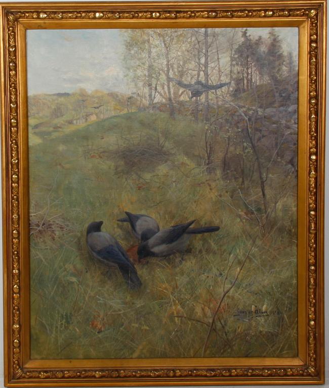 ÅBERG, GUNNAR, olja på duk. Sign. o dat. 1890.