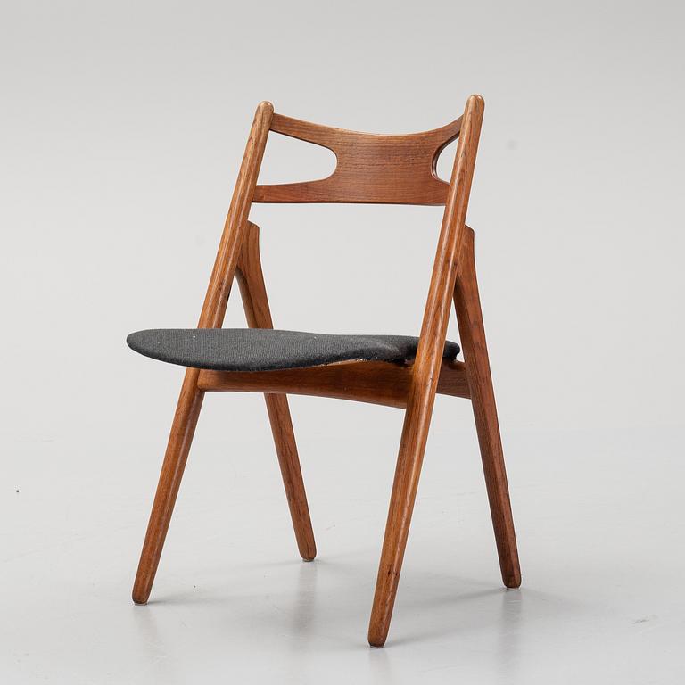 Hans J Wegner, 6 'CH 29/Sawbench chair' chairs for Carl Hansen & Son. 1950's-60's.
