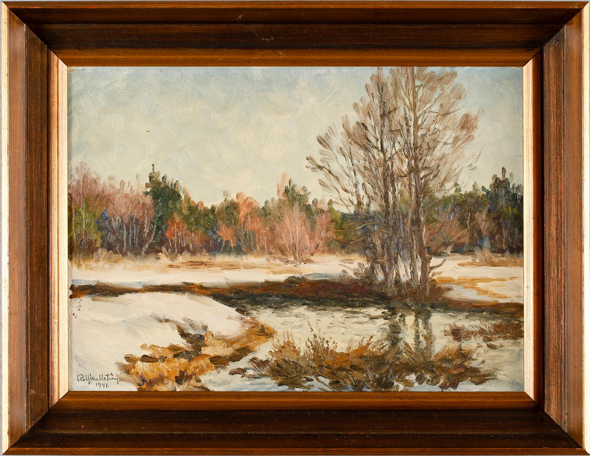 ROLF MELLSTRÖM, olja på pannå, signerad 1941.