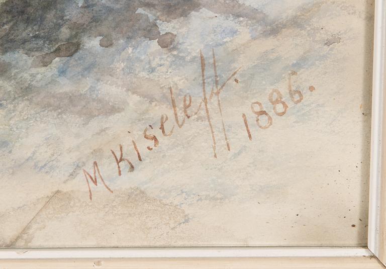 Marga Toppelius-Kiseleff, watercolor, signed and dated 1886.