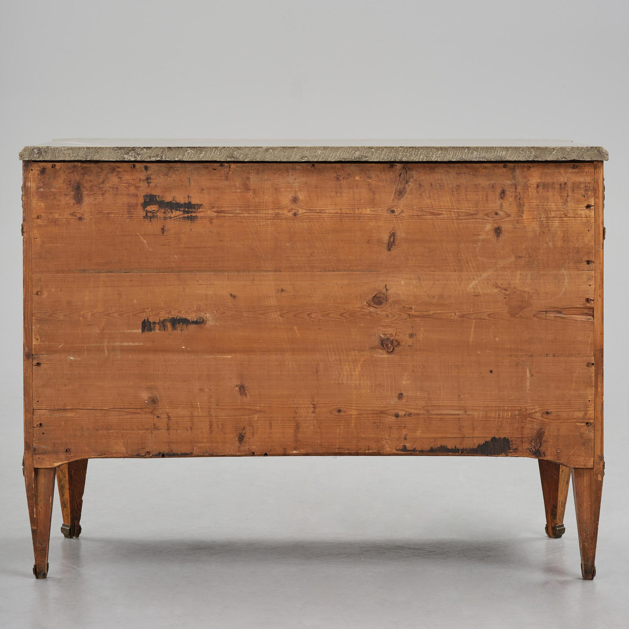 A Gustavian marquetry commode by A. Lundelius (master in Stockholm 1778-1823).