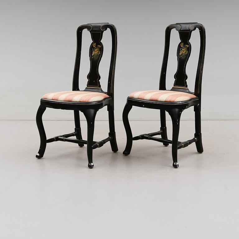 STOLAR, 1 par, senbarock, 1700-tal.