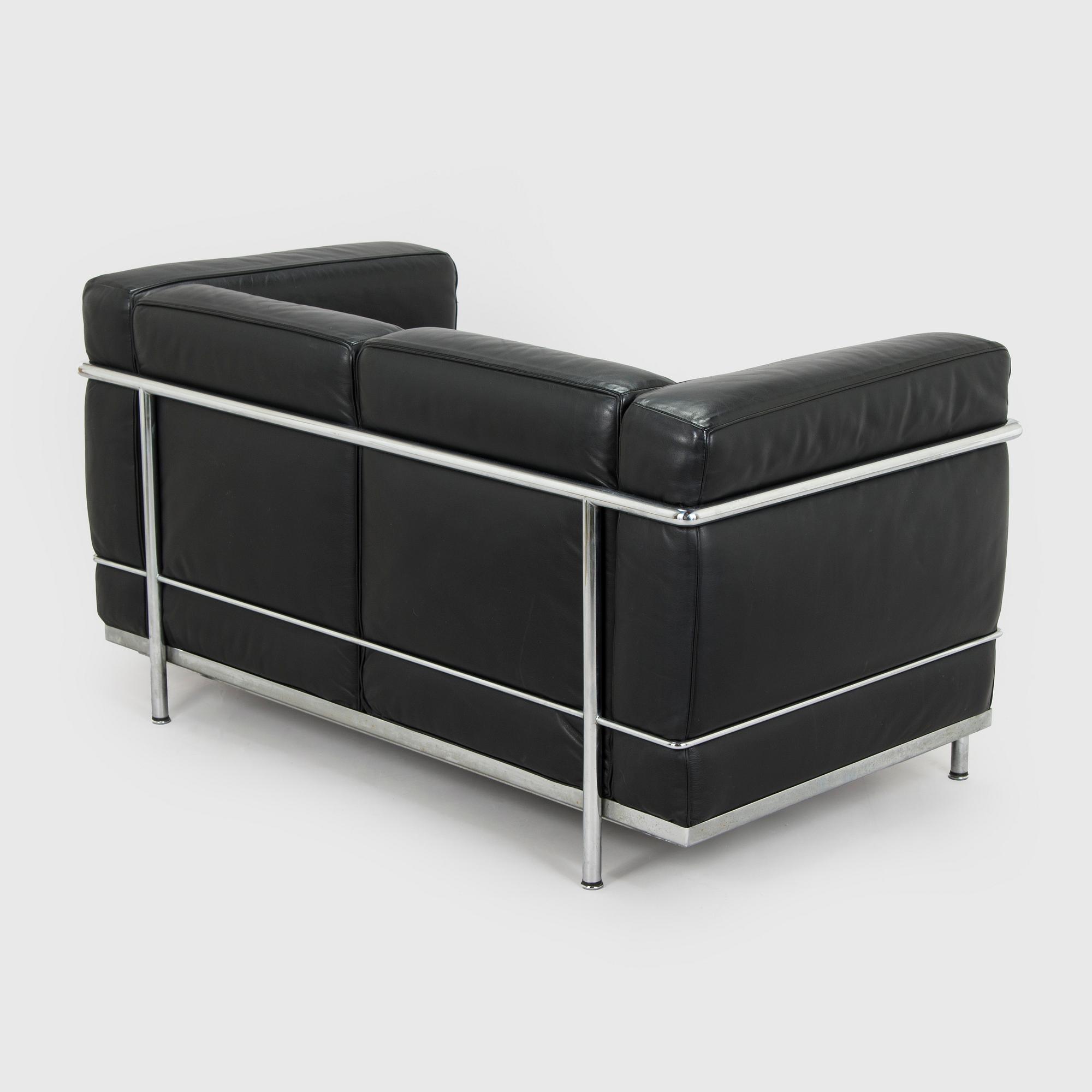 Pierre Jeanneret, Charlotte Perriand & Le Corbusier, soffa, "LC 2", Cassina, Italien.