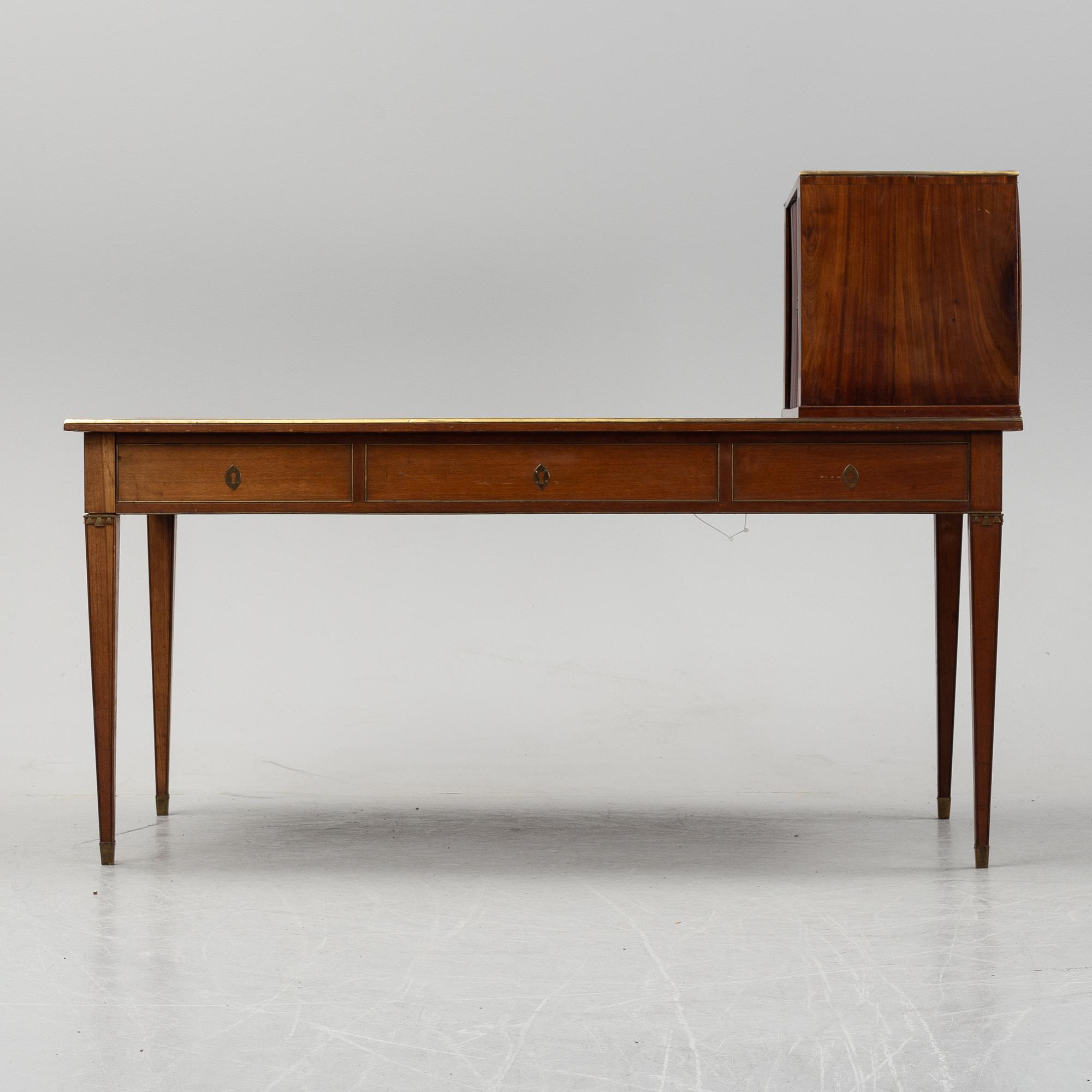 A late gustavian style writing desk, late 19th century.