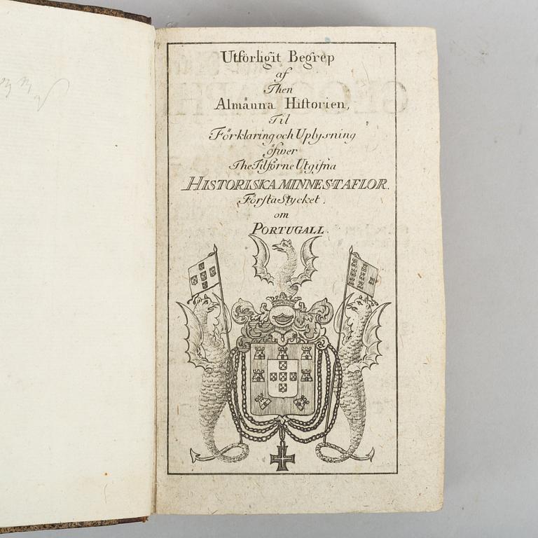 Historia, bl. a. med graverade myntplanscher, (2 vol.).