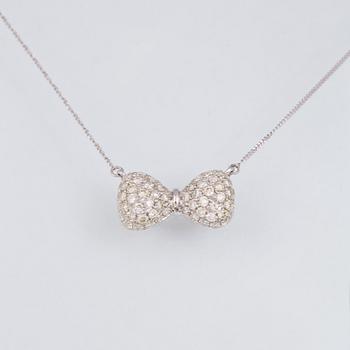 COLLIER, 18K vitguld med briljantslipade diamanter ca 0.60 ct. Vikt 1,8 gram.